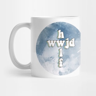 hwlf x wwjd circle Mug